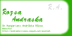 rozsa andraska business card